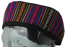 Load image into Gallery viewer, Medium sized black Tibetan trim smoking / thinking / lounging cap