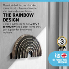 Load image into Gallery viewer, Cast Iron RAINBOW DOOR KNOCKER | Rainbow | Knocker| Rustic Knocker | Front Door fittings | Door Knocker | 6cm (H) x 10cm (W)
