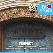 Load image into Gallery viewer, Cast Iron Antique Style DUCK PLAQUE SIGN | 10cm (L) x 3cm (H) | CAST IRON LOW BEAM DUCK SIGN
