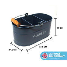 Load image into Gallery viewer, Blue kitchen sink enamel washing up sink tidy | sink caddy | kitchen sink organiser