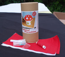 Load image into Gallery viewer, Make your own Toadstool pin cushion sewing kit perfect for beginners