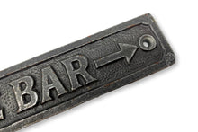 Load image into Gallery viewer, Cast Iron Antique Style Retro To The Bar Wall Plaque
