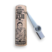 Load image into Gallery viewer, Original tin silver coloured Kazoo made from the original 1930's tooling