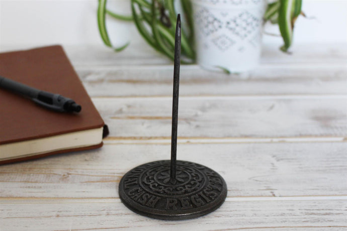 Elevate Your Desk Decor with the Vintage Register Receipt Spike Paperweight