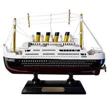Load image into Gallery viewer, Exquisite Detailed Wooden Model of the Titanic,  Stunning Replica of the Iconic Ocean Liner
