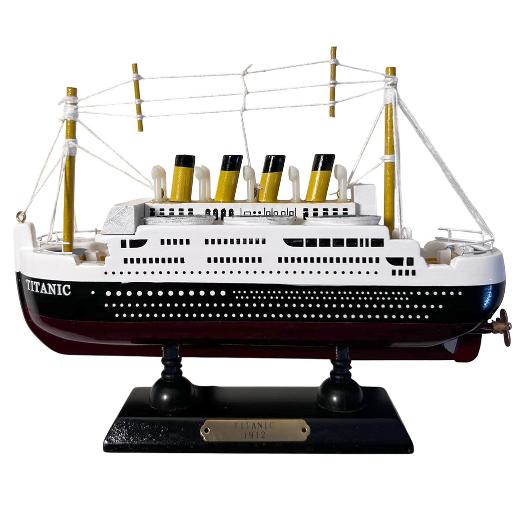 Exquisite Detailed Wooden Model of the Titanic,  Stunning Replica of the Iconic Ocean Liner
