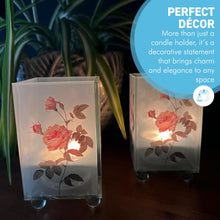 Load image into Gallery viewer, Set of 2 Rose Glass Votive Candle Holders – Perfect for Home Decor &amp; Gifts
