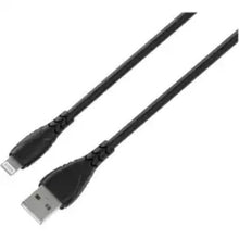 Load image into Gallery viewer, KeeNetic Black 1m Lightning Cable – Compatible with iPhone 5+, iPads, AirPods (Fast Charge/Data)
