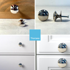 Cherema Nickel Knob | Set of 2 door knobs | Nickel cupboard knobs | Cabinet hardware | Antique nickel cupboard handles | Cupboard door handles | 30mm