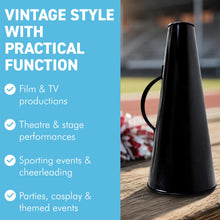 Load image into Gallery viewer, Vintage Director's Metal Megaphone — Classic Hollywood Film Prop &amp; Loud Hailer | Fancy Dress, Photo Shoots, Sports Days
