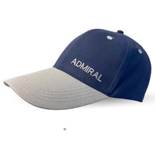 Load image into Gallery viewer, Admiral Adjustable Navy Blue Baseball Cap, classic unisex cotton hat for casual, sports &amp; outdoor wear
