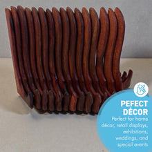 Load image into Gallery viewer, Wooden Plate Display Stands 25cm – Set of 16 Hinged Easel Holders
