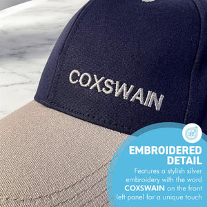 Coxswain Adjustable Navy Blue Baseball Cap, classic unisex cotton hat for casual, sports & outdoor wear