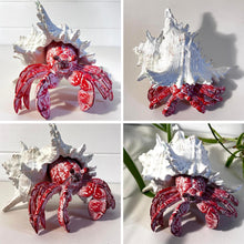 Load image into Gallery viewer, Hand-Painted Hermit Crab Resin Ornament – 19cm Nautical Decor &amp; Unique Gift Idea
