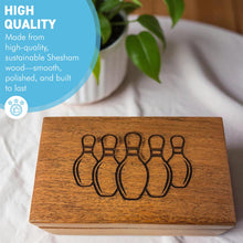 Load image into Gallery viewer, Deluxe Wooden Bowling Set with Solid Wood Storage Box � Ideal Gift for All Ages and Occasions
