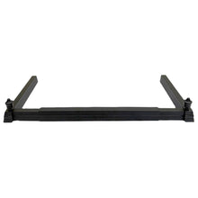 Load image into Gallery viewer, 𝗔𝗗𝗝𝗨𝗦𝗧𝗔𝗕𝗟𝗘 𝗕𝗟𝗔𝗖𝗞 𝗙𝗜𝗥𝗘 𝗙𝗘𝗡𝗗𝗘𝗥 𝗪𝗜𝗧𝗛 𝗕𝗟𝗔𝗖𝗞 𝗙𝗜𝗡𝗜𝗔𝗟𝗦 (𝟭𝟰𝟱𝗰𝗺 𝗠𝗮𝘅 𝗟𝗲𝗻𝗴𝘁𝗵) | Self Assembly | Fireplace Hearth Guard | Protective Barrier to prevent Ash &amp; Spark damage
