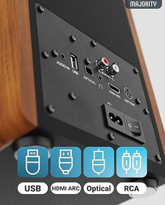 5.3 Bluetooth Bookshelf Speakers | Hifi Stereo Speakers | 100W | Majority D100