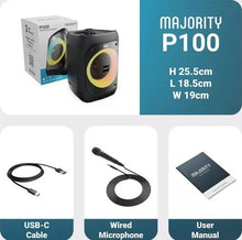 Load image into Gallery viewer, MAJORITY P100 Portable Bluetooth Speaker - Black
