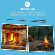 Load image into Gallery viewer, 𝗖𝗔𝗦𝗧 𝗜𝗥𝗢𝗡 𝗙𝗜𝗥𝗘𝗣𝗟𝗔𝗖𝗘 𝗣𝗢𝗞𝗘𝗥 𝟮𝟳.𝟱" 𝗟𝗢𝗡𝗚 𝗙𝗜𝗥𝗘 𝗣𝗜𝗧 𝗧𝗢𝗢𝗟 | Safe Fire Management | Heat-Resistant | Heavy-Duty Fire Poker for Wood Burner, Stove &amp; Outdoor Fire Pits
