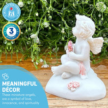 Load image into Gallery viewer, Cherub Angel | Garden grave ornament | Angel figurine | Angel ornaments for the home | Home decoration | Angel gift | Mini angel figure | 7cm (H) x 4cm (W) x 3cm (D)
