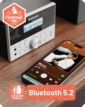 Load image into Gallery viewer, 5.2 Bluetooth CD Player with Speakers 20W Compact HiFi System Oakcastle HiFi150
