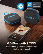Load image into Gallery viewer, Refurbished Majority Move 1 PORTABLE SPEAKER WIRELESS Bluetooth 6.0, IP65 Dust-Tight &amp; Water Jet Resistant, 12W, Long Battery Life, USB-C Charging, Wireless Bluetooth Speaker
