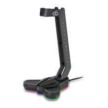 Load image into Gallery viewer, Veho Alpha Bravo GA1 USB 𝗚𝗔𝗠𝗜𝗡𝗚 𝗛𝗘𝗔𝗗𝗦𝗘𝗧 𝗦𝗧𝗔𝗡𝗗 – Backlit LED Base, Stylish &amp; Durable
