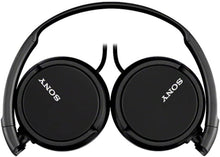 Load image into Gallery viewer, Sony Black MDR-ZX110 Overhead Headphones | Unique inside-folding design | 1.2m long cord | 30 mm dome drivers for balanced sound
