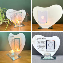 Load image into Gallery viewer, Special Mum Glass Photo Frame &amp; Memorial Candle Holder - Family Decoration for a Cherished Wife
