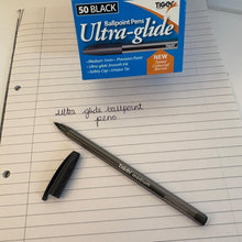 Load image into Gallery viewer, Pack of 10 Black Ballpoint Pens Ultra Glide Smooth Writing German Ink Medium Tip Office School Home
