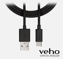 Load image into Gallery viewer, Veho 𝗨𝗦𝗕-𝗔 𝗧𝗢 𝗨𝗦𝗕-𝗖 Cable 1m – Quick Charge, Data Transfer, Durable Cable for Smartphones &amp; Devices
