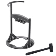 𝗖𝗔𝗦𝗧 𝗜𝗥𝗢𝗡 𝗟𝗢𝗚  𝗦𝗣𝗟𝗜𝗧𝗧𝗘𝗥 𝗪𝗜𝗧𝗛 𝗛𝗔𝗠𝗠𝗘𝗥 | 31cm (12”) (H) | Wood & Kindling Splitting Tool | Firewood Cutter with Pre-Drilled Base | Splitting Blade | Fireplace Decor