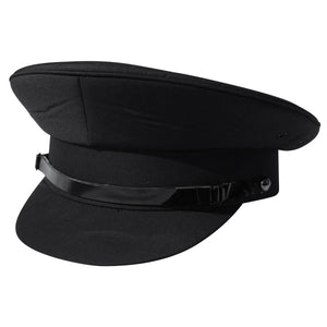 Black chauffeur style hat - Size 58cm