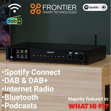 Load image into Gallery viewer, Bluetooth Wifi Internet Radio with DAB, DAB+ | HiFi Smart Digital Radio with Spotify Connect, Podcasts, 90+ Presets, and Full Colour LED Display | USB, AUX, RCA Connection | Majority Fitzwilliam Tuner
