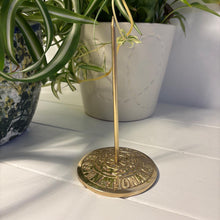 Load image into Gallery viewer, Solid Brass Receipt Spike Holder Vintage Bill Fork Paper Memo Organizer Retro
