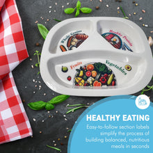 Load image into Gallery viewer, Pack of 12 x 10" Rectangle Portion Control Plates for Balanced Diet
