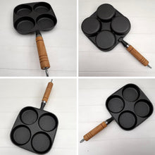 Load image into Gallery viewer, 4-Cup Burger Cast Iron Pan – 𝗦𝗞𝗜𝗟𝗟𝗘𝗧 𝗕𝗥𝗘𝗔𝗞𝗙𝗔𝗦𝗧 𝗣𝗔𝗡 for Eggs, Pancakes &amp; Crepes, Versatile Frying Pan for All Heat Sources

