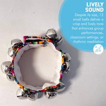 Load image into Gallery viewer, Peruvian style Wrist Bells with colourful strap, Handcrafted Percussion Instrument
