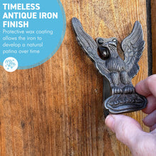 Load image into Gallery viewer, Eagle DOOR KNOCKER Cast Iron 90x120mm Front Door Architectural Hardware Antique Iron Victorian Style
