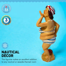 Load image into Gallery viewer, BLOWING A KISS CUTE OLD DEAR resin FIGURINE | Seaside ornament | bathroom ornaments | beach figurine | 15cm (H) | Swimmer | Old Deer | Timeless Treasures
