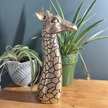 Load image into Gallery viewer, Gold-Colored 30cm Giraffe Head &amp; Neck Ornament
