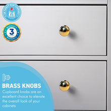 Load image into Gallery viewer, Cherema Brass Knob | Set of 2 door knobs | Brass cupboard knobs | Cabinet hardware | Antique brass cupboard handles | Cupboard door handles | 30mm
