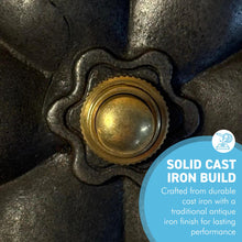 Load image into Gallery viewer, Victorian Flower Cast Iron Door Bell Push – Antique Style Traditional 90mm Entrance Hardware
