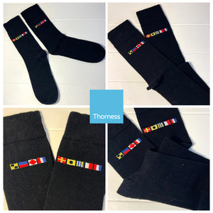 Code Flag Socks | Sailing Gift | Gifts for boat owners | Nautical socks | Cotton rich | Adult Size UK 6-12 EU 39-46