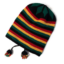 Load image into Gallery viewer, Baggy Rastafarian Rasta slouchy beanie hat
