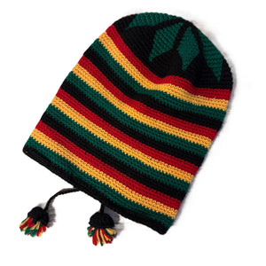 Baggy Rastafarian Rasta slouchy beanie hat