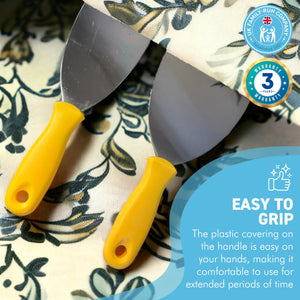 Set of Two Wallpaper stripping tools | 1 x 3 Inch and 1 x 4 Inch |Wallpaper scraper sharp | DIY scraper | Heavy duty scraper | Wallpaper stripper