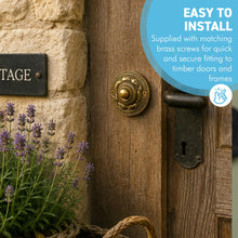 Load image into Gallery viewer, The Rococo – An Ornate Solid Brass Bell Push That Makes Visitors Notice the Door Before They Ring It
