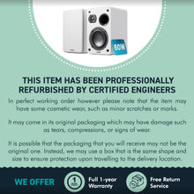 Load image into Gallery viewer, Refurbished Majority White 𝗕𝗢𝗢𝗞𝗦𝗛𝗘𝗟𝗙 𝗣𝗔𝗦𝗦𝗜𝗩𝗘 𝗦𝗣𝗘𝗔𝗞𝗘𝗥𝗦 |Hi-Fi Stereo Speakers Pair for Tuners Hi-Fi systems with build in amplifiers | Stereo 2.0, 60W RMS | Solid Build and Compact Size D70X Passive
