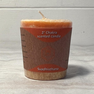 Sacral Chakra Candle - Vibrant Orange Hue for Balance & Healing